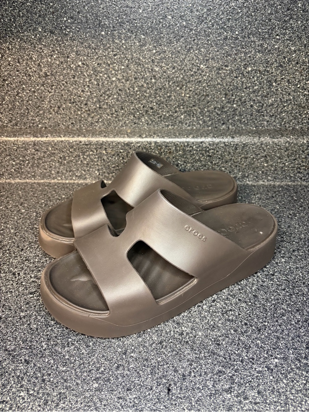 CROCS Women’s Chocolate Brown Slide Sandals